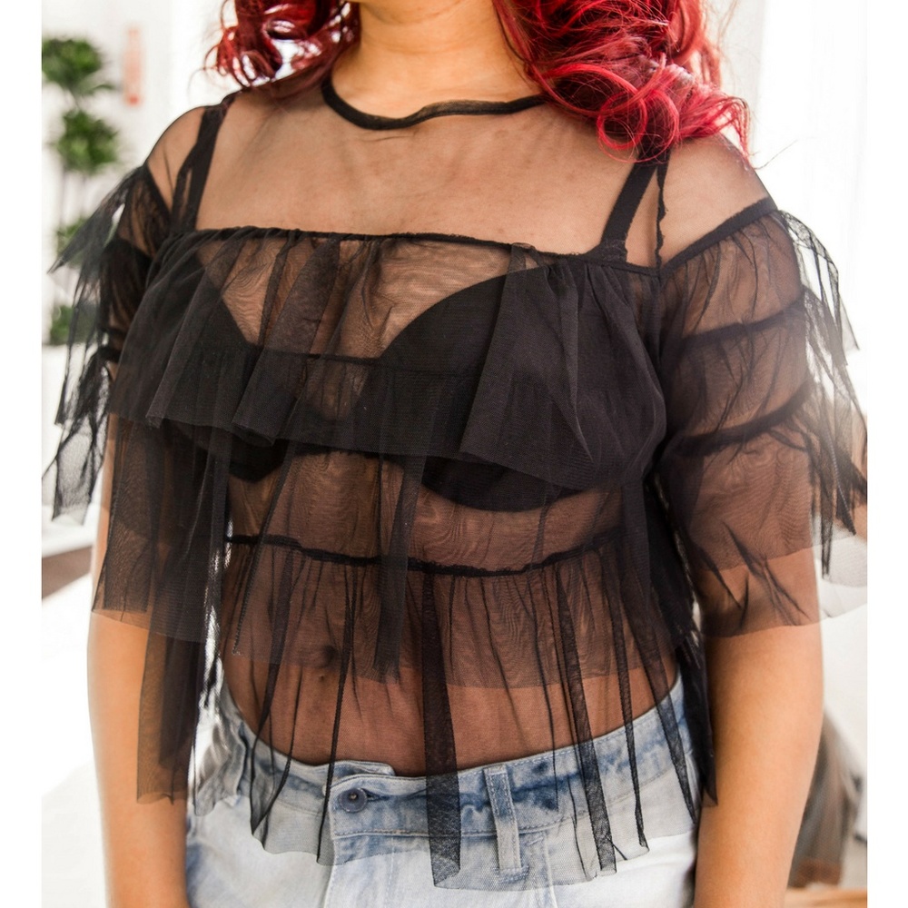 Black Tiered Shirt